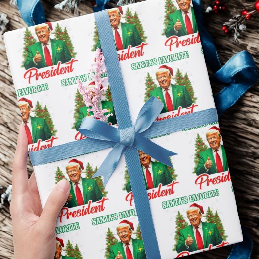 Trump Santa Hat Wrap | Santa's Favorite President ラッピングペーパー