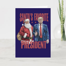 Trump Santa's Favorite President Christmas Card カード