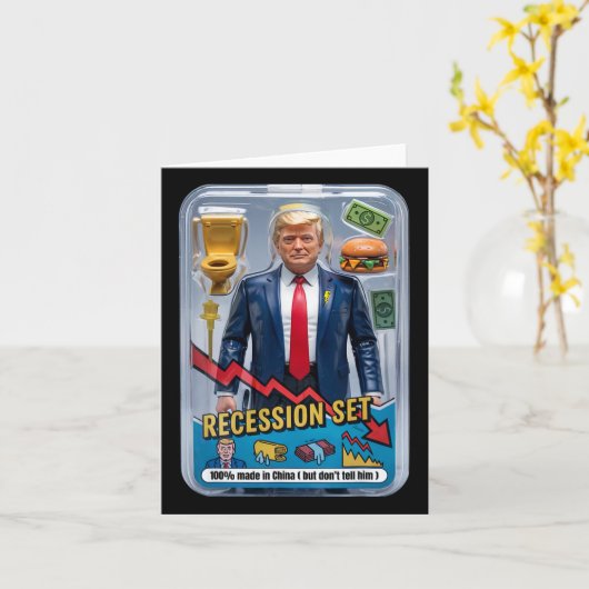 Trump Satire Survived Recession Box Set Action Fig カード (黄色い花)