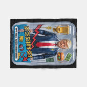 Trump Satire Survived Recession Box Set Action Fig フリースブランケット (正面(横))