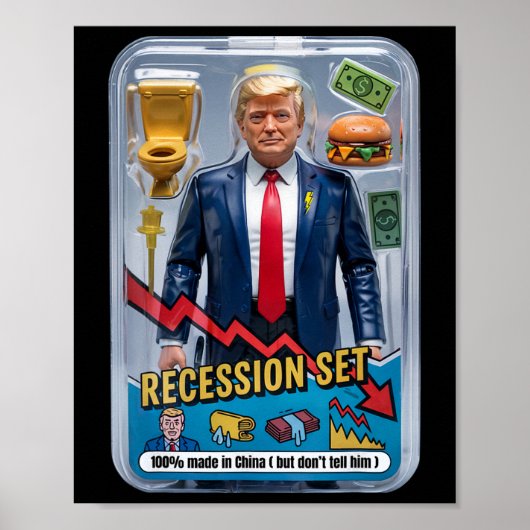 Trump Satire Survived Recession Box Set Action Fig ポスター (正面)