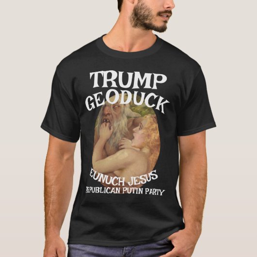 Trump Satyr Night Geoduck Jesus Republican WH Tシャツ (正面)