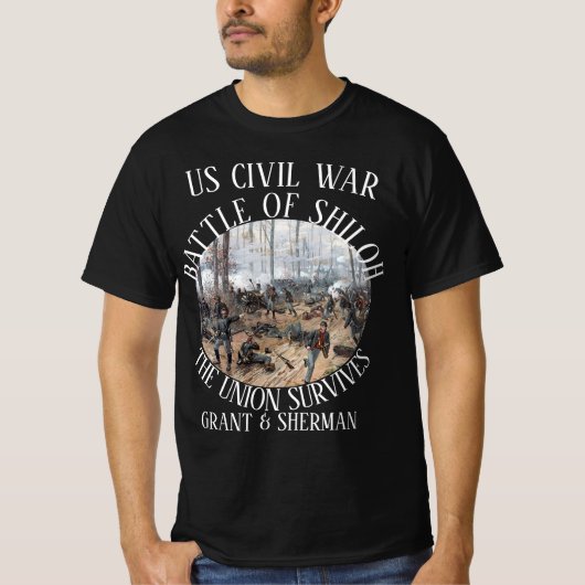 TRUMP SHILOH US CIVIL WAR GRANT & SHERMAN Tシャツ (正面)
