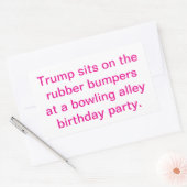 Trump sits on rubber bumpers Hankamer Artjunkhaus 長方形シール (封筒)