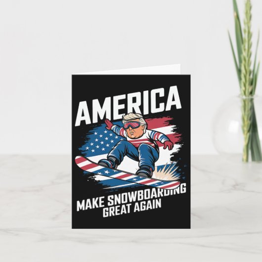 Trump Snowboard Usa - Make Snowboard 素晴らし Agai カード (正面)