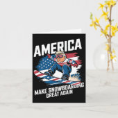 Trump Snowboard Usa - Make Snowboard 素晴らし Agai カード (黄色い花)