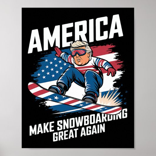 Trump Snowboard Usa - Make Snowboard 素晴らし Agai ポスター (正面)