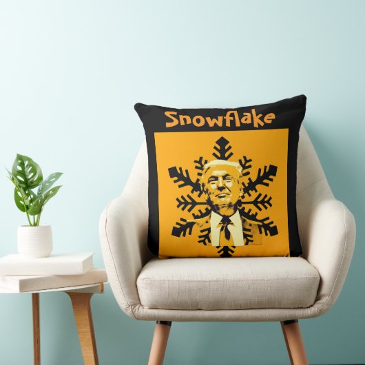 Trump/Snowflake Throw Pillow クッション (椅子)