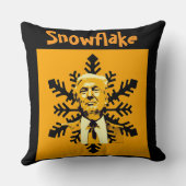 Trump/Snowflake Throw Pillow クッション (裏面)