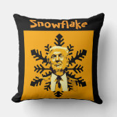 Trump/Snowflake Throw Pillow クッション (正面)