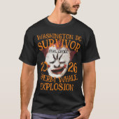Trump Sperm Whale ExplosionWashington DC Tシャツ (正面)