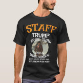 Trump STAFF Drive Thru EPSTEIN Bribe Window Tシャツ (正面)