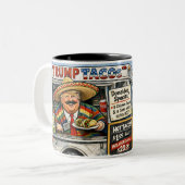 Trump Tacos (Satire!) ツートーンマグカップ (正面左)