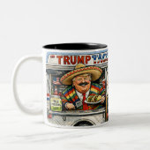 Trump Tacos (Satire!) ツートーンマグカップ (左)