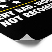 Trump Tariff Usa Would Not Recommend Tariffs Funny ポスター (角)