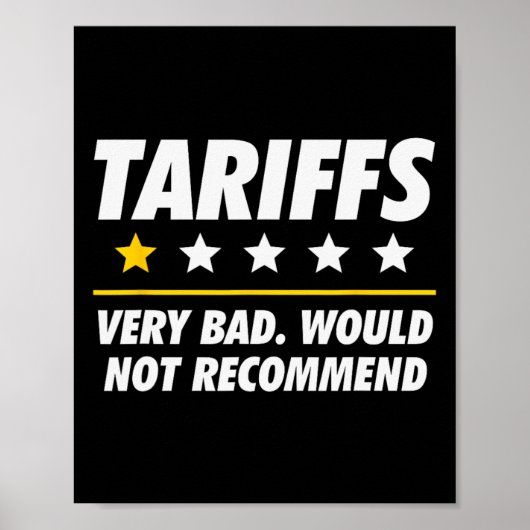 Trump Tariff Usa Would Not Recommend Tariffs Funny ポスター (正面)