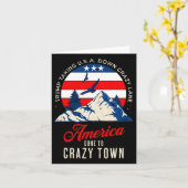 Trump Tariffs Crazy And Taking Usa Down Crazy Lane カード (黄色い花)