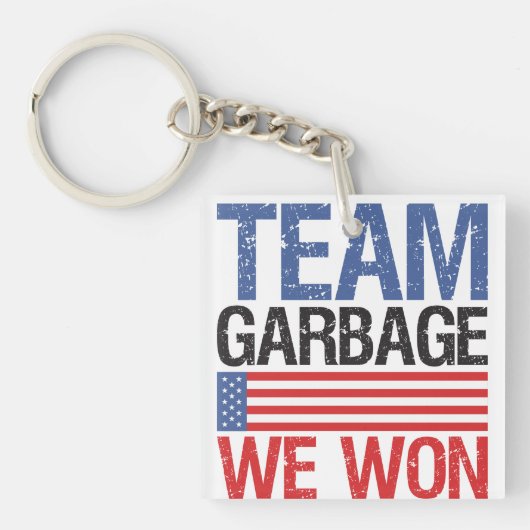 Trump - Team Garbage We Won キーホルダー (正面)