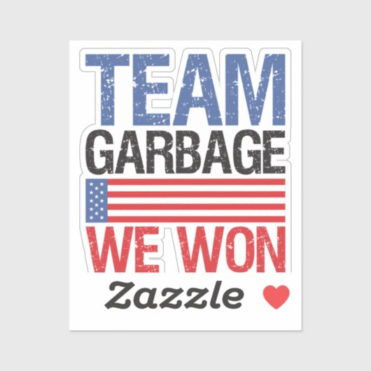 Trump - Team Garbage We Won シール (シート)