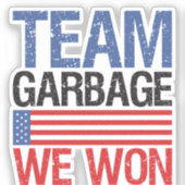 Trump - Team Garbage We Won シール (正面)