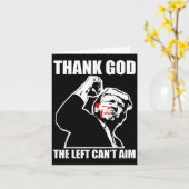Trump Thank God The Left Can't Aim , Small, Black  カード (黄色い花)
