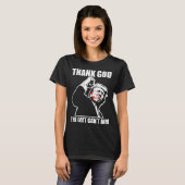 Trump Thank God The Left Can't Aim , Small, Black  Tシャツ (正面フル)