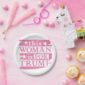 TRUMP - TRUMPをテーマにした紙プレートのためのピンクの女性 ペーパープレート (パーティー)