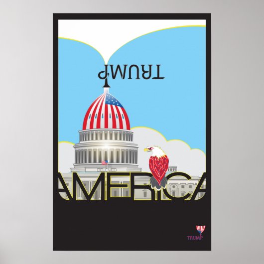 TRUMP Trumpet & Capitol、TRUMPet & flagロゴ付き ポスター (正面)