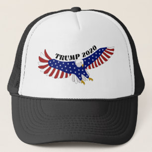 TRUMP USAイーグルロゴスターズストライプ キャップ