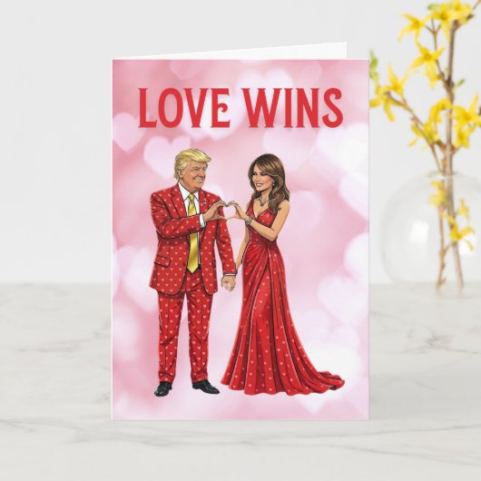 Trump Valentine | Trump Valentine's Day Card カード (黄色い花)