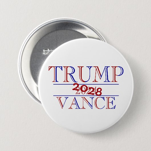 Trump Vance 2024 2028 Button 缶バッジ (正面&裏面)
