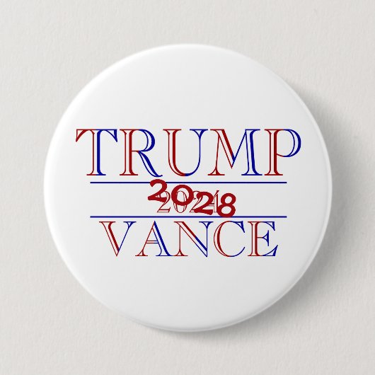 Trump Vance 2024 2028 Button 缶バッジ (正面)