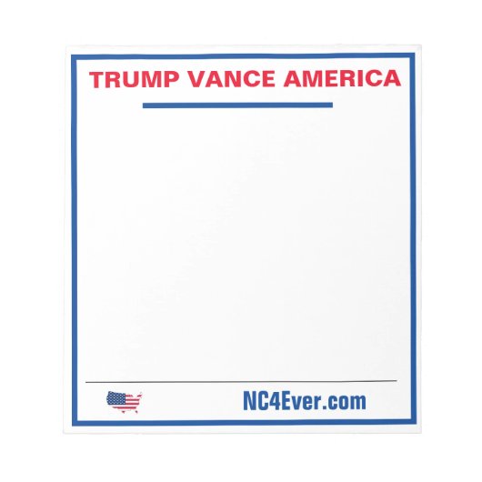 TRUMP VANCE AMERICAノートパッド ノートパッド (正面)
