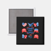 Trump Vance Kennedy Coquette Bow Vote Presidential マグネット (正面/裏面)