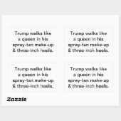 Trump walks like a queen Hankamer Artjunkhaus Fun! 長方形シール (シート)