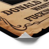 Trump Wanted Poster ポスター (角)