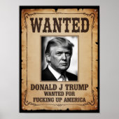 Trump Wanted Poster ポスター (正面)