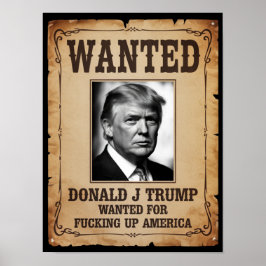Trump Wanted Poster ポスター