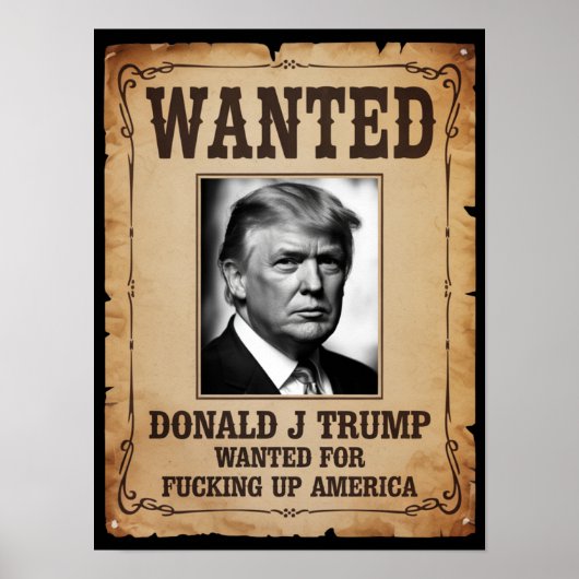 Trump Wanted Poster ポスター (正面)