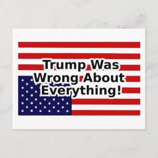 Trump was wrong about everything upside down flag ポストカード