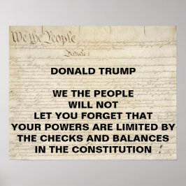 Trump We the People Checks and Balances Protest ポスター