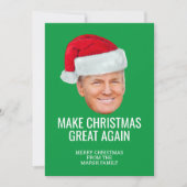 Trump with Santa Hat - Make Christmas Great Again カード (正面)