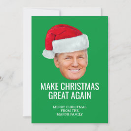 Trump with Santa Hat - Make Christmas Great Again カード