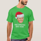 Trump with Santa Hat - Make Christmas Great Again Tシャツ (正面)