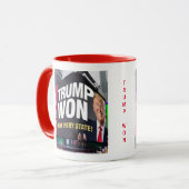 TRUMP WON IN EVERY STATE   MUG マグカップ (正面左)