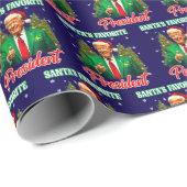 Trump Xmas Gift Wrap | Santa's Favorite President ラッピングペーパー (ロールコーナー)