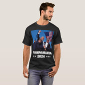 Trumpamania 2024 Leamania run way brother P friend Tシャツ (正面フル)