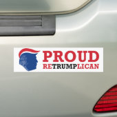 TrumpBumperTemp社長Retrumplican -.png バンパーステッカー (車上)