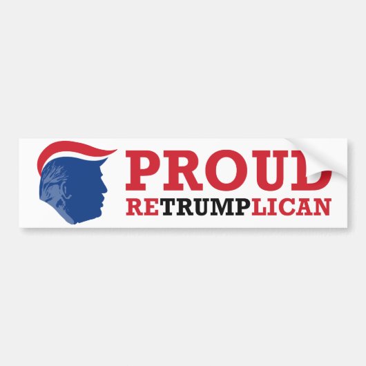 TrumpBumperTemp社長Retrumplican -.png バンパーステッカー (正面)