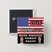TRUMPence 2016 – 再びアメリカ素晴らしを作る! 缶バッジ (正面&裏面)